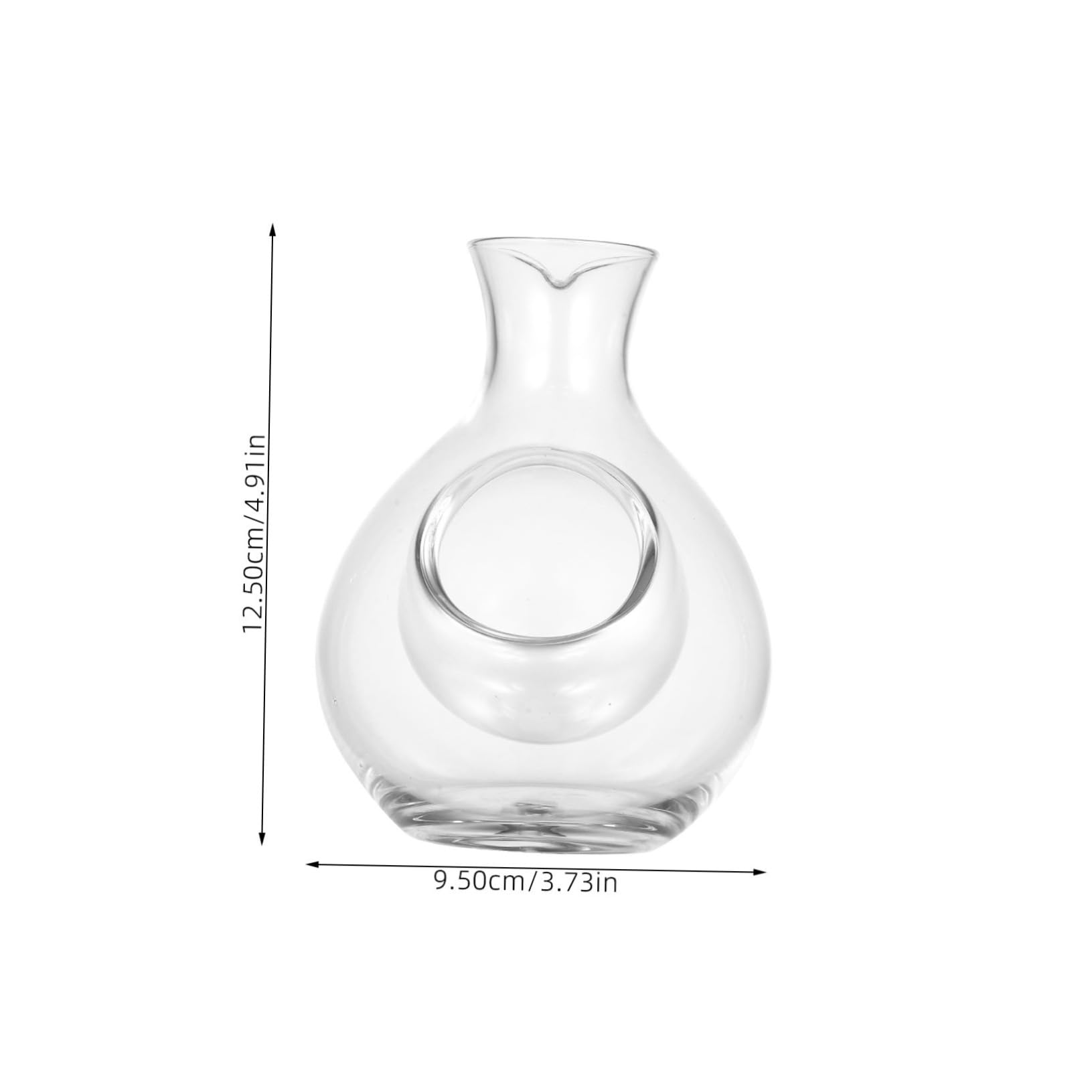 Cabilock Glass Wine Decanter Stylish Ice Wine Dispenser for Bar Elegant Design Safe and Easy to Clean for Wine Lovers and Entertaining