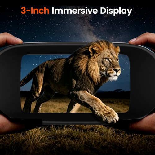 Image of VisioGear Night Vision Goggles for Adults - 4K Night Vision Binoculars with AI Color Boost Mode, Photo & Video Recording, Rechargeable Battery for Wildlife Observation, Camping & Security