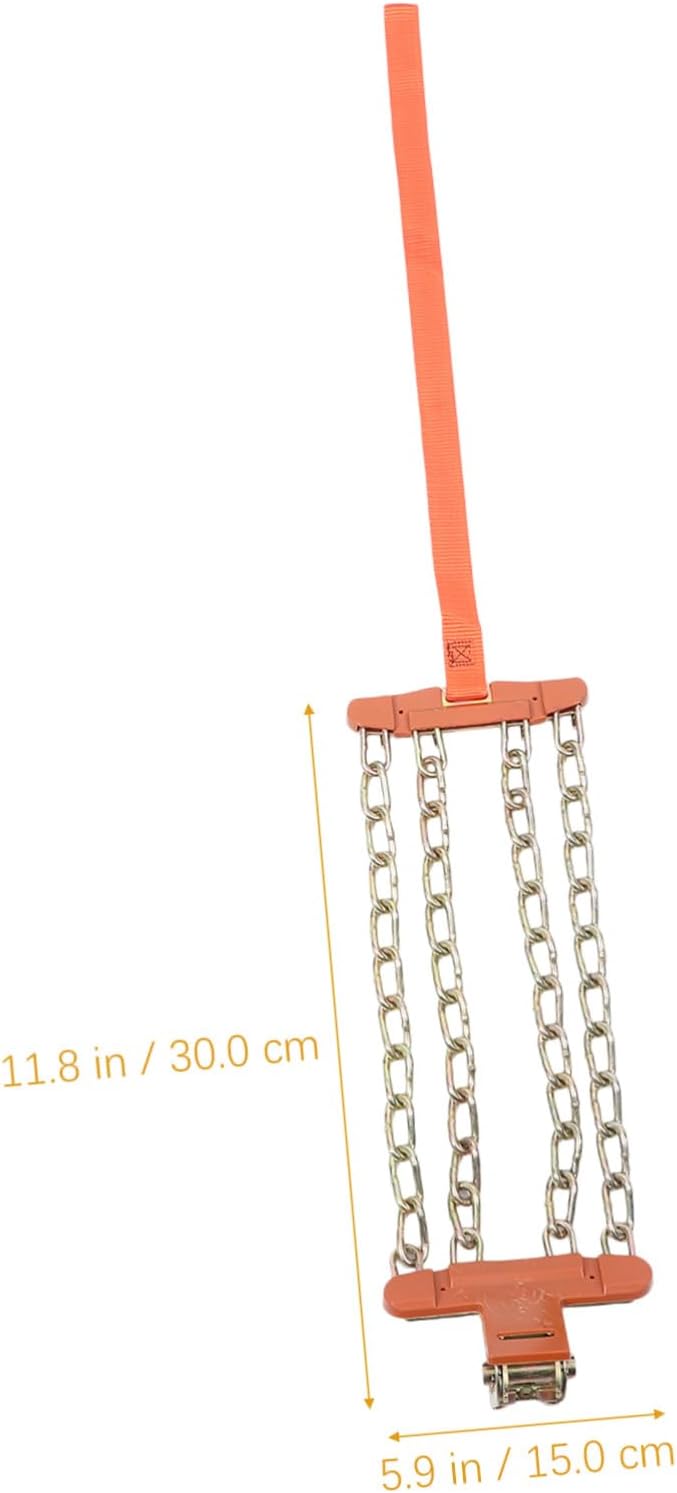 4 Pcs Snow Tire Chains with Wear-resistant Pads Anti-skid Auto Tire Chains for Cars Suvs and Trucks Automatic Tightener Design for Enhanced Traction Snow and Ice Random Color