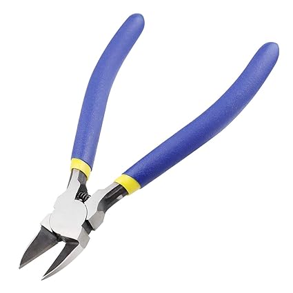 BQKKWIN Wire Cutter Chromium Vanadium Stainless Steel Diagonal Cutting Pliers Micro Flush cut Side cutters, 6