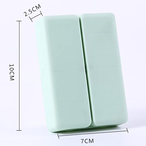 Miniatura 7 de Organizador diario de píldoras, pastillero portátil de 7 compartimentos, organizador de pastillas de viaje, diseño plegable pastillero para bolsillo