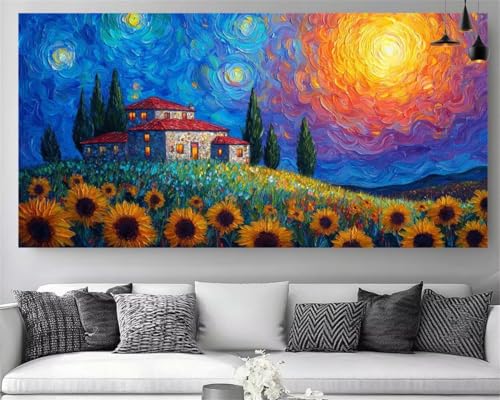 Diamond painting adulte grand format tournesol pour décorer votre salon