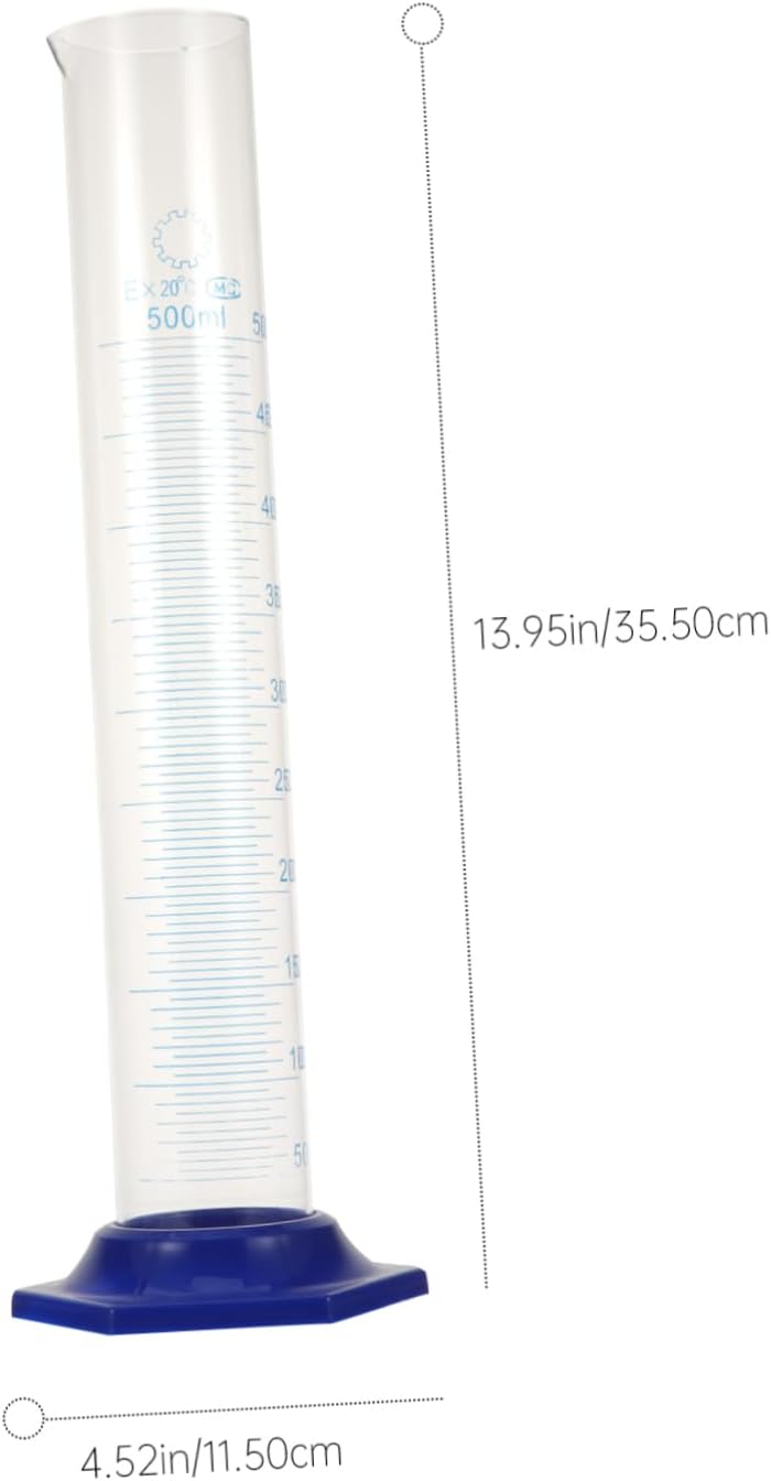COLLBATH 2Pcs Glass Graduated Cylinder Set Lab Measuring Tool with Dropper Chemistry Equipment for Accurate Liquid Measurements and Experiments