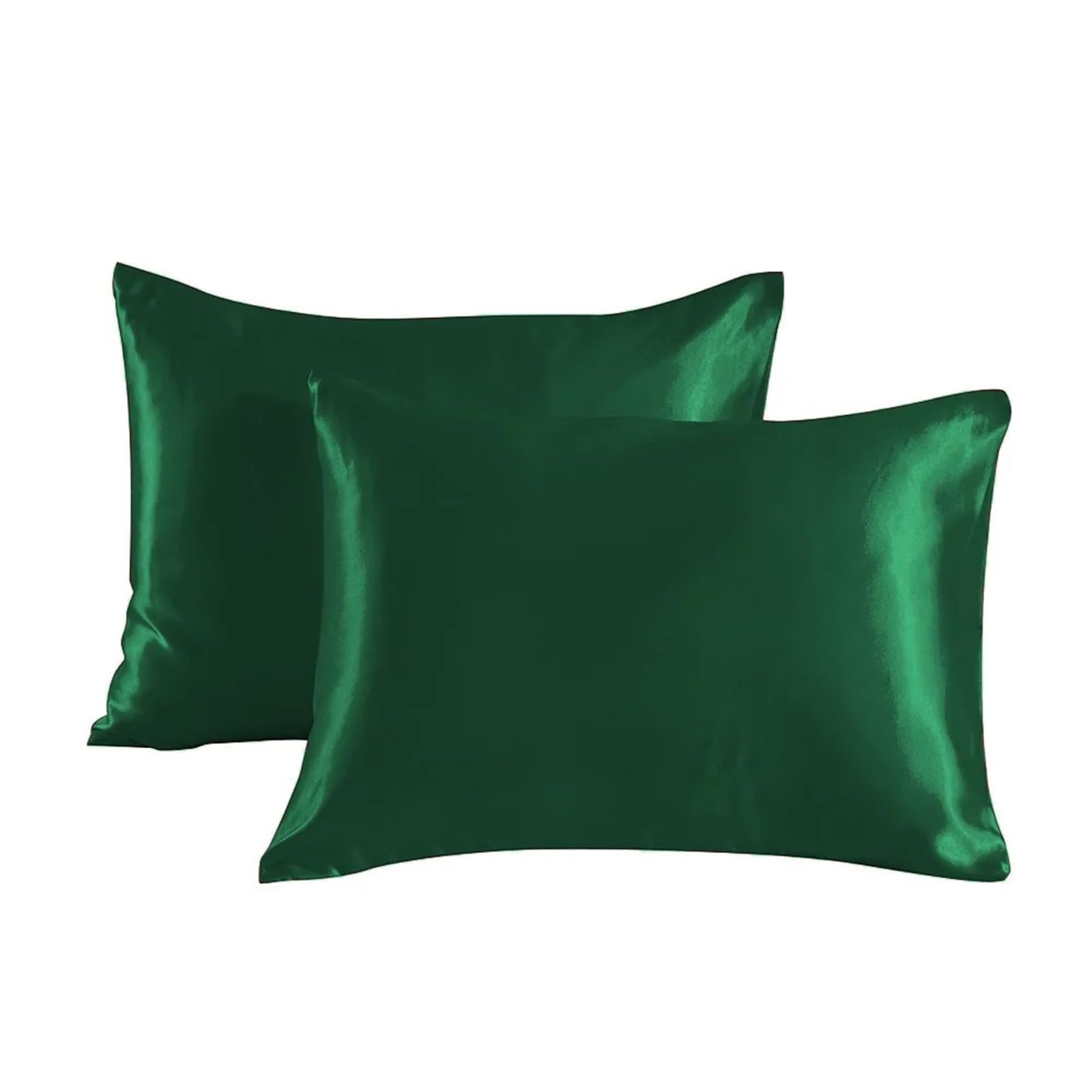 Pillowcase 2pc Satin Pillowcase - Silky Pillow Cases For Hair And Skin With Envelope Closure(Green,20x36 IN)