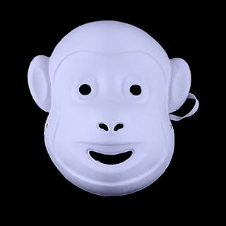 Giftik Juego de 10 máscaras faciales de papel en blanco, máscaras de cara completa de color blanco liso para hacer tu propia máscara, artes y manualidades para disfraces de Halloween, fiesta de