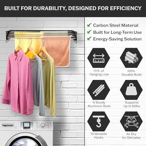 Zetez Foldable Wall Mounted Drying Rack Review product image