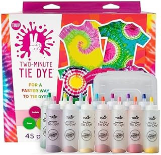 Tulip One-Step Tie-Dye Kit Tulip Two Kit, Fast & Easy 2 Minute Tie Dye, Fast Crafts, Party Supplies, 14 Bright Colors