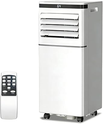 Electactic 8000 BTU Portable Air Conditioner for Bedroom, Quiet 4-in-1 Portable AC Unit with Cooling, Dehumidifier & Fan Modes, Sleep Mode, Remote Control & 24H Timer