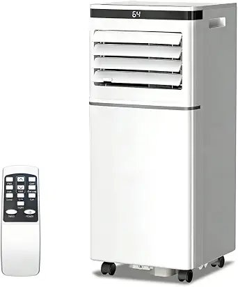 Electactic 8000 BTU Portable Air Conditioner for Bedroom, Quiet 4-in-1 Portable AC Unit with Cooling, Dehumidifier & Fan Modes, Sleep Mode, Remote Control & 24H Timer
