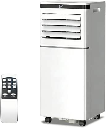 Electactic 8000 BTU Portable Air Conditioner for Bedroom, Quiet 4-in-1 Portable AC Unit with Cooling, Dehumidifier & Fan Modes, Sleep Mode, Remote Control & 24H Timer