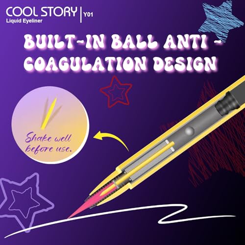 COOL STORY Delineador Líquido Blanco 0.6ml Waterproof miniatura 4