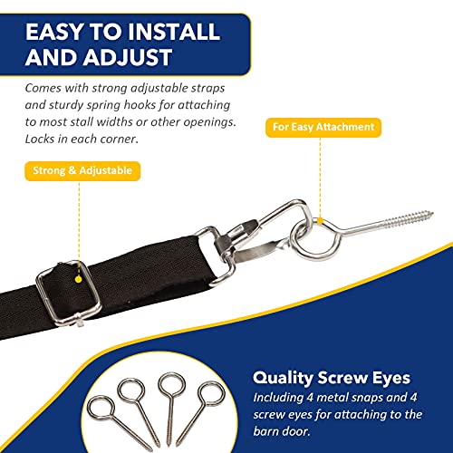 Harrison Howard Horses Stall Guard With Adjustable Straps And Sturdy Spring Hooks Included Aisle Guard For Horses Tribal Abstracts #TOP2