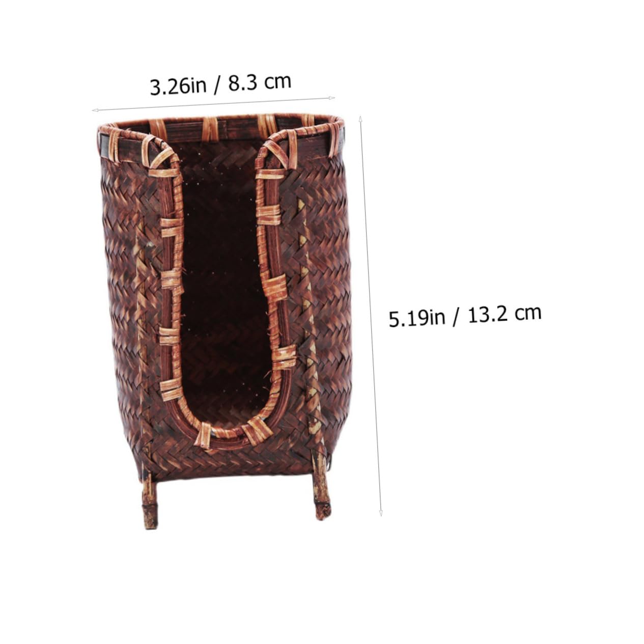 MAGICLULU Japanese Teacup Basket Handmade Tea Cup Holder for Home Storage and Stable Teacup Container for Tea Lovers Natural Retro Style Design