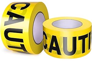 GroTheory Yellow Caution Tape 2 Pack, 3"x1000 Safe Caution Tape Roll, Construction...