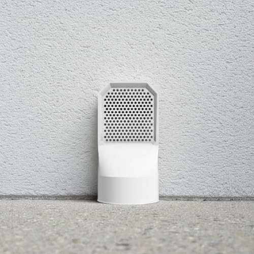 Grille d’aération vide sanitaire Ø100 anti-nuisibles ventilation cave PVC blanc - 3