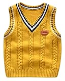 Jungen V-Ausschnitt ärmellose Sweater, Geeignet für Familien, Schulen, Alltag, Feste, Freizeit und andere Anlässe