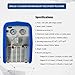 P PBAUTOS 3/4 HP Single Cylinder Refrigerant Recovery Machine, 110V 60 Hz Portable Oil-less Freon Recycling Unit for Both Liquid and Vapor Refrigerant, for Automotive A/C System, Household HVAC System