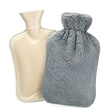 [Diseño antifugas]: Bolsa de agua caliente Cuello tipo embudo facilitar el llenado para evitar fugas y goteo de agua. El tapón de rosca ayuda a evitar que la botella gotee para evitar quemaduras. Nota: Rellena solo hasta 2/3 de capacidad máxima. No utilizar agua hirviendo. Ten cuidado con tus manos mientras lo llenas. Asegúrate de la máxima seguridad y transfiere bien el calor.