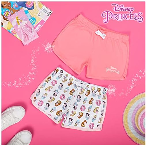 Disney Meisjes Pyjama Broekjes 2 Pack Katoen Prinses Pyjama Shorts - Image 7