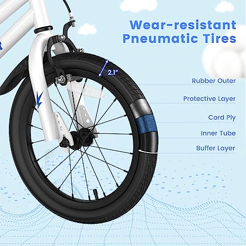 Image of BABY JOY Kids Bike, 12 14 16 18 Inch Boys Girls Bike for 3-8 Years w /Training Wheels, 20 Inch Children Bicycle for 8+ Teens w /Kickstand, Handbrake, Coaster Brake & Removable Basket, Sporty Bicycle