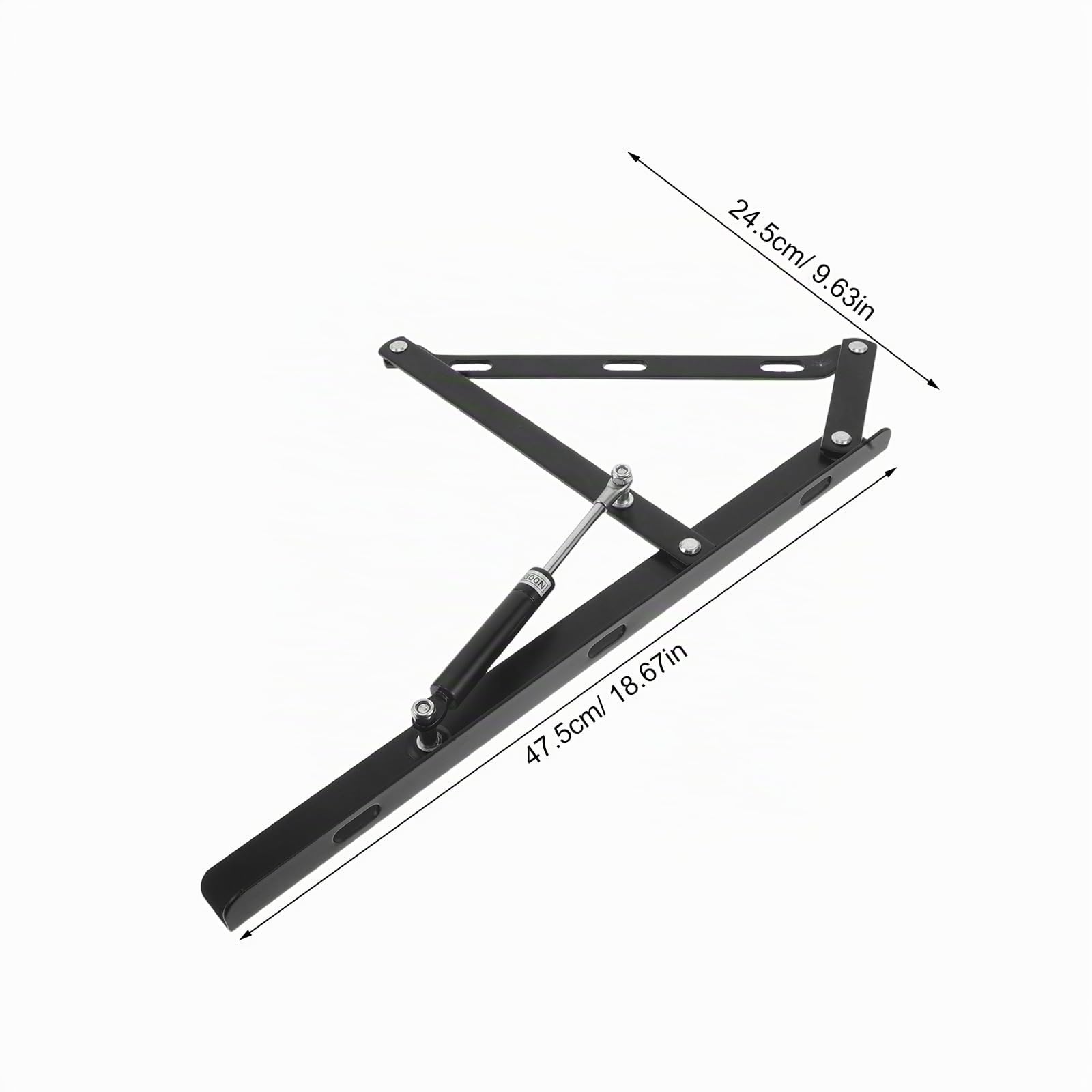 Lève-lit Hydraulique 2 Pièces Tige de Support 400 Mm, Mécanisme Pneumatique Robuste pour Cadre Lit Double, Système de Levage Gain de Place pour Sommier et Rangement Meuble