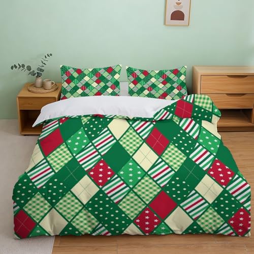 Housse de couette patchwork 135x200 cm en microfibre pour lit single - 3