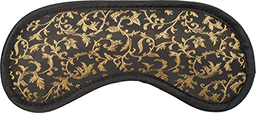 daydream A-1046 Gold Ornaments Premium-Schlafmaske mit Kühlkissen, Polyester / Baumwolle, 19x8x1,5 cm, schwarz