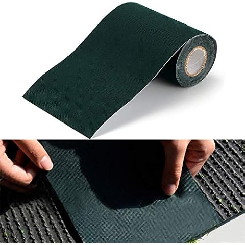 OurLeeme Artificial Grass Tape, 5M X 15CM Artificial Grass Tape Self Adhesive Synthetic Turf Seaming Tape for Jointing Fixing Green Lawn Mat Rug Cover