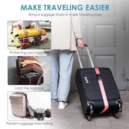 Image of Travel Inspira Luggage Straps for Suitcases with TSA Lock, Protect Your Luggage Anti-Burst, High Visibility Color, Easy to Identify Luggage Adjustable Heavy Duty Belt for 20-28 Inch Suitcases