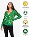 Women's Gaudy Garland Cardigan - Tacky Christmas Sweater with Ornaments: XX-Large Green