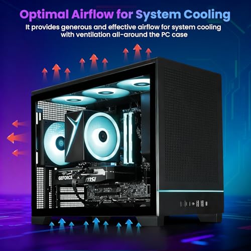 Image of STORMCRAFT PC Gamer Viper AI Gaming PC,Intel i7 14700F 5.4GHz, GeForce RTX 5060,32GB DDR5 RGB RAM 6000MHz,1TB NVMe SSD, B760 Chipset,650W Gold PSU,WiFi,Bluetooth,Win 11 Home Prebuilt Tower Computer