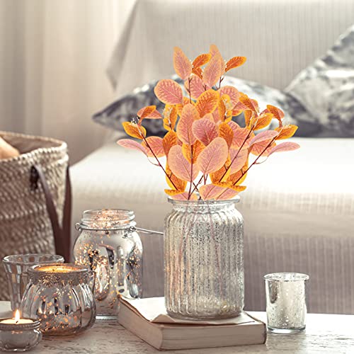 DOITOOL 3Pcs Picaretas Hastes Falso Verdura Folhas De Eucalipto Artificial Falsos Plantas de Folhage