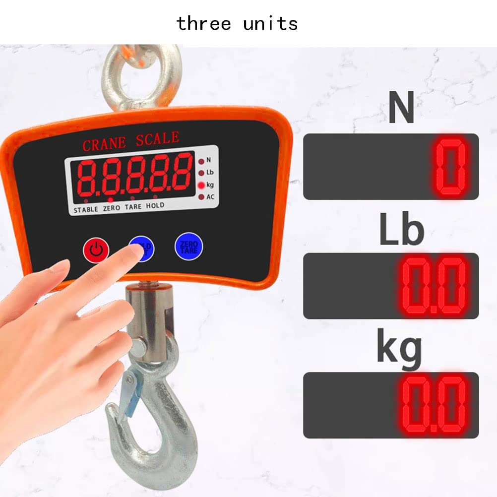 przemysłowa waga dźwigowa, Przemysłowa waga wisząca 500KG elektroniczna cyfrowa waga dźwigowa do zawieszania Heavy Duty przemysłowy wyświetlacz LED 1100 LBS cyfrowa waga dźwigowa