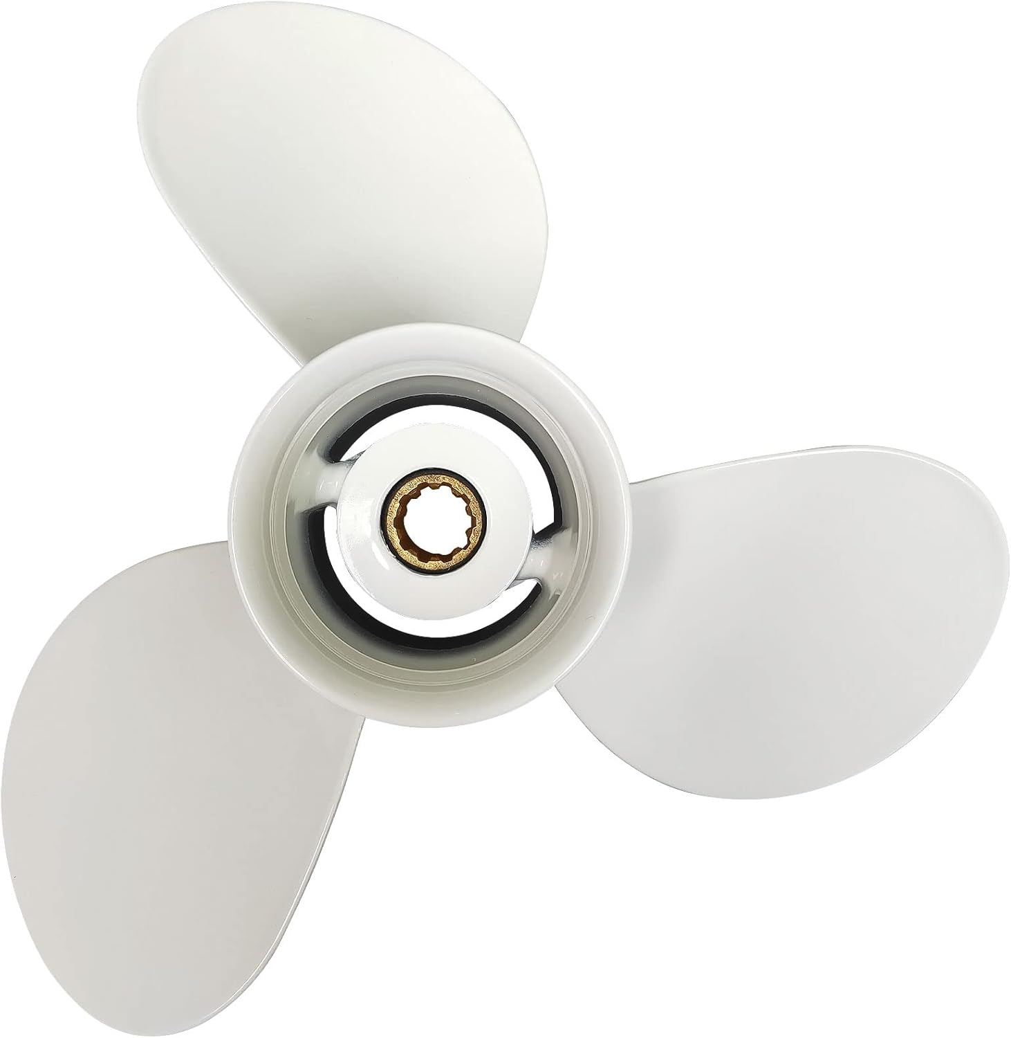 9 7/8x13-F Boat Moto Aluminum Propeller - for Yamaha Outboard Engines 20hp 25hp 30hp,Replace 664-45949-00-00 664-45949-02-EL,10 Spline Tooth,9.875x13 - Aluminum Outboard Propeller