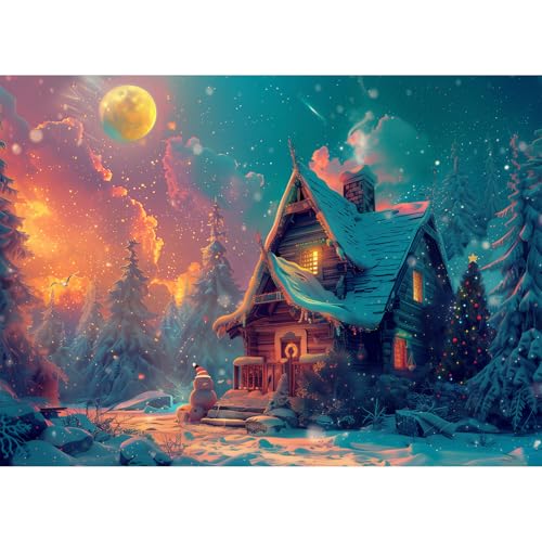 Weihnachten Puzzle 1000 Teile für Erwachsene Weihnachtspuzzle für Kinder ab 14 Jahren - 70 x 50cm
