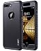 ULAK iPhone 8 Plus Case, iPhone 8 Plus Black, Shockproof Flexible TPU Bumper Case Durable Anti-Slip Slim Front and Back Hard Protective Cover for Apple iPhone 8 Plus 5.5 inch