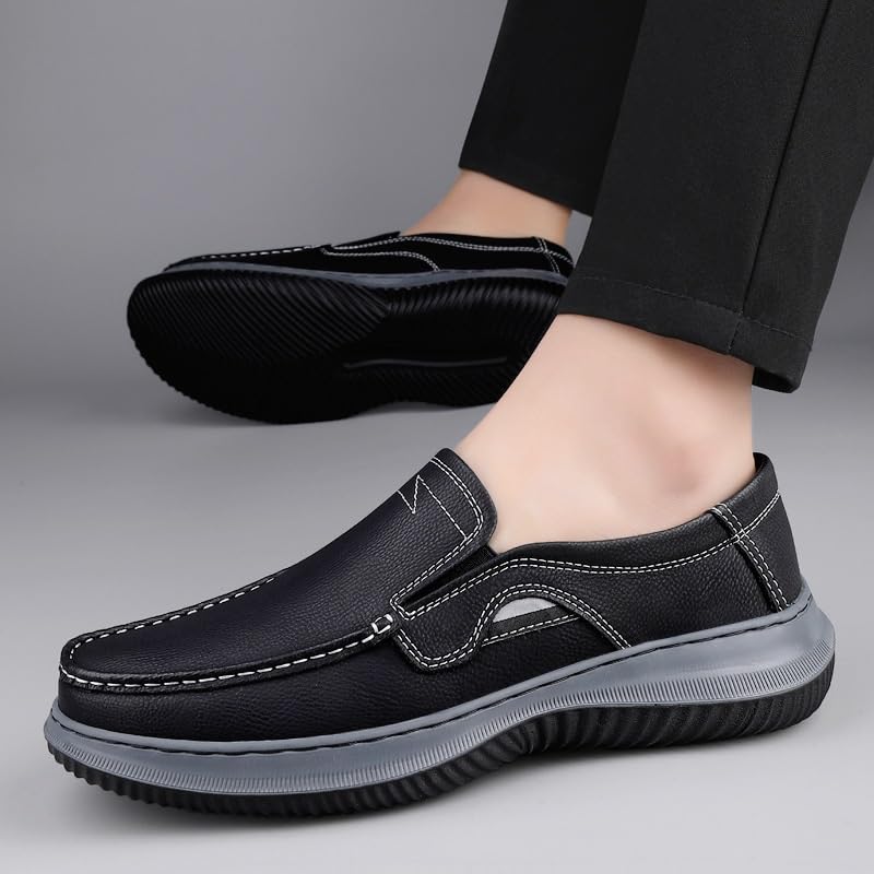 Fashion Genuine Leather Men Plush Winter Casual Shoes Mens Loafers Moccasins Slip On Driving Shoes Sneaker2