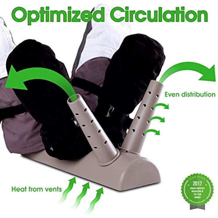 Green Glove Dryer for Hats, Gloves, Shoes & More (Eco Dryer Tan W/2 Extension Nozzles)
