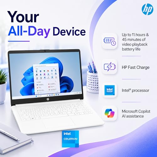Image of HP 15.6 inch Laptop with Microsoft 365-1.1TB Storage - 8GB Memory - Intel Inside | Anti-Glare Display, 128GB SSD and 1TB Cloud Storage, 4-Cores CPU, Fast Charge and 12hrs Battery, no Mouse
