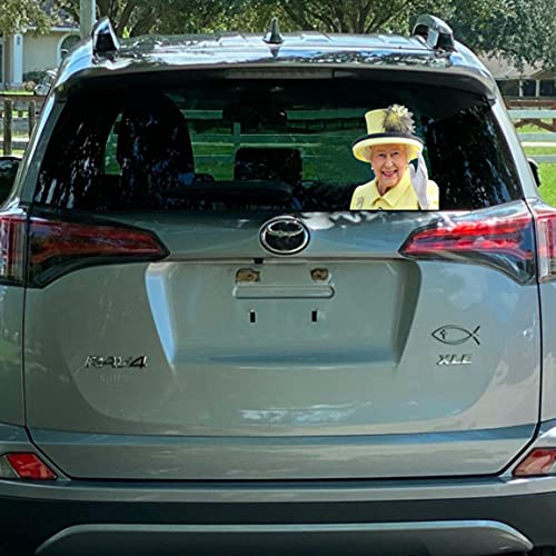 Toogod Queen Car Window Decal For Vehicles Window Cling Elizabeth Car Sticker(For Left Side) #TOP2