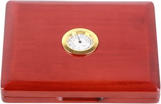 Estuche de Caña, Saxofón de Madera Maciza, Clarinete, Estuche de 5 Cañas con Higrómetro, Accesorios de Almacenamiento de Caña de Saxofón, Accesorios para Tocar Weihnachten (Color succinita)