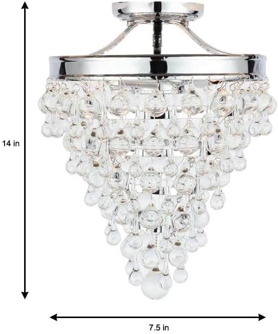 Creative Product 3-Light Chrome Crystal Semi-Flush Mount Black Friday - 60% OFF 3-Light Chrome Crystal Semi-Flush Mount