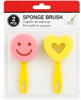 Fitto Sponge Brush 2pcs Pack 15cm for Cleaning, Kitchen, Bathroom, Multi-Purpose Use