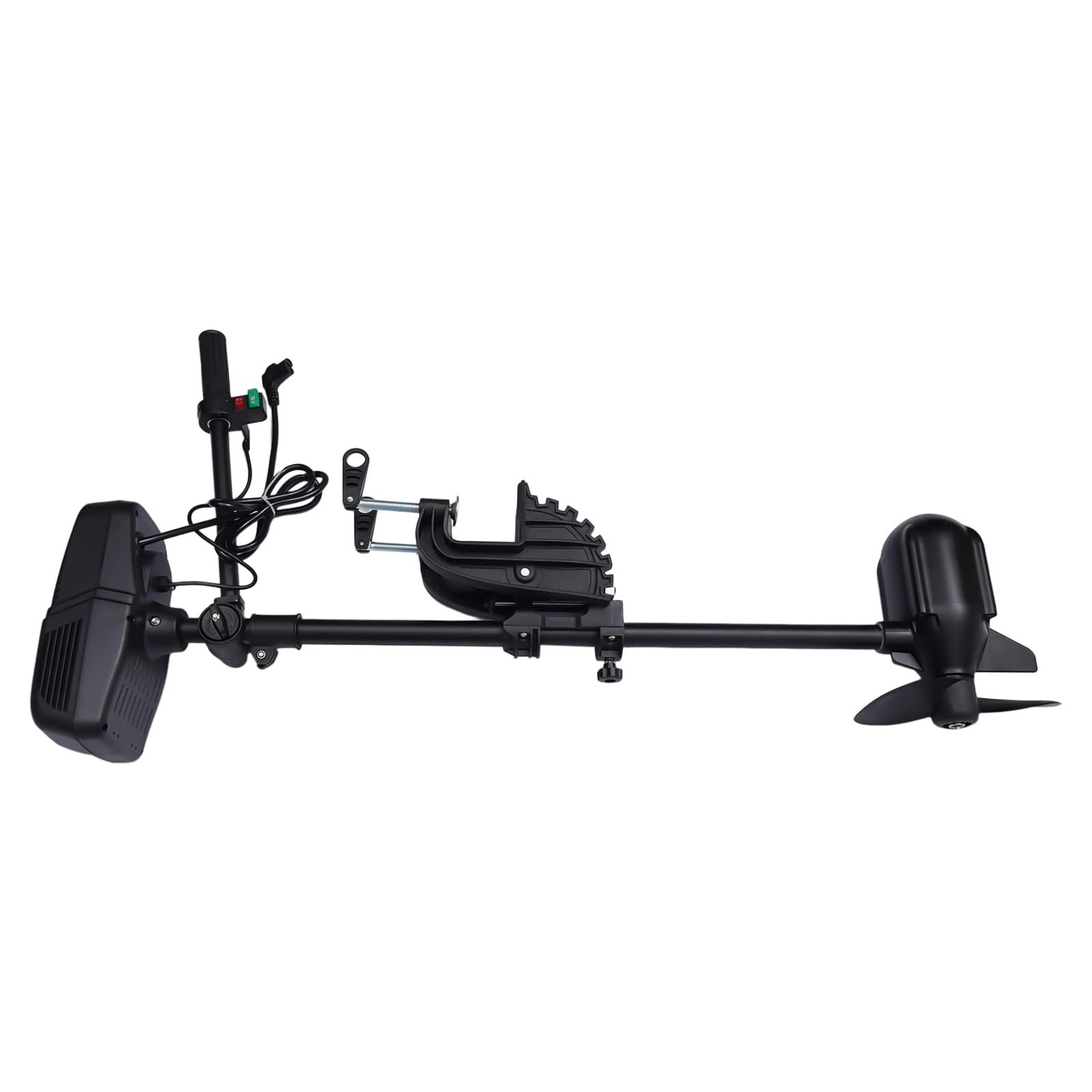 Motore fuoribordo elettrico, 48 V, 1400 W, motore fuoribordo, fino a 1500 kg, forza di trazione per kayak, barche da pesca su acqua dolce e salata
