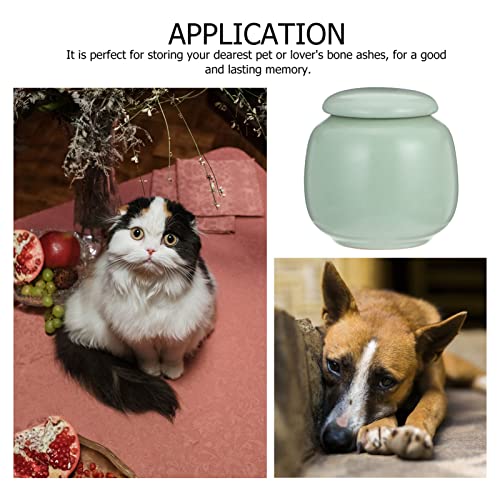 Garneck Urna Redonda Mini Urna De Cinzas De Cerâmica Urna De Cerâmica Para Animais De Estimação Urna