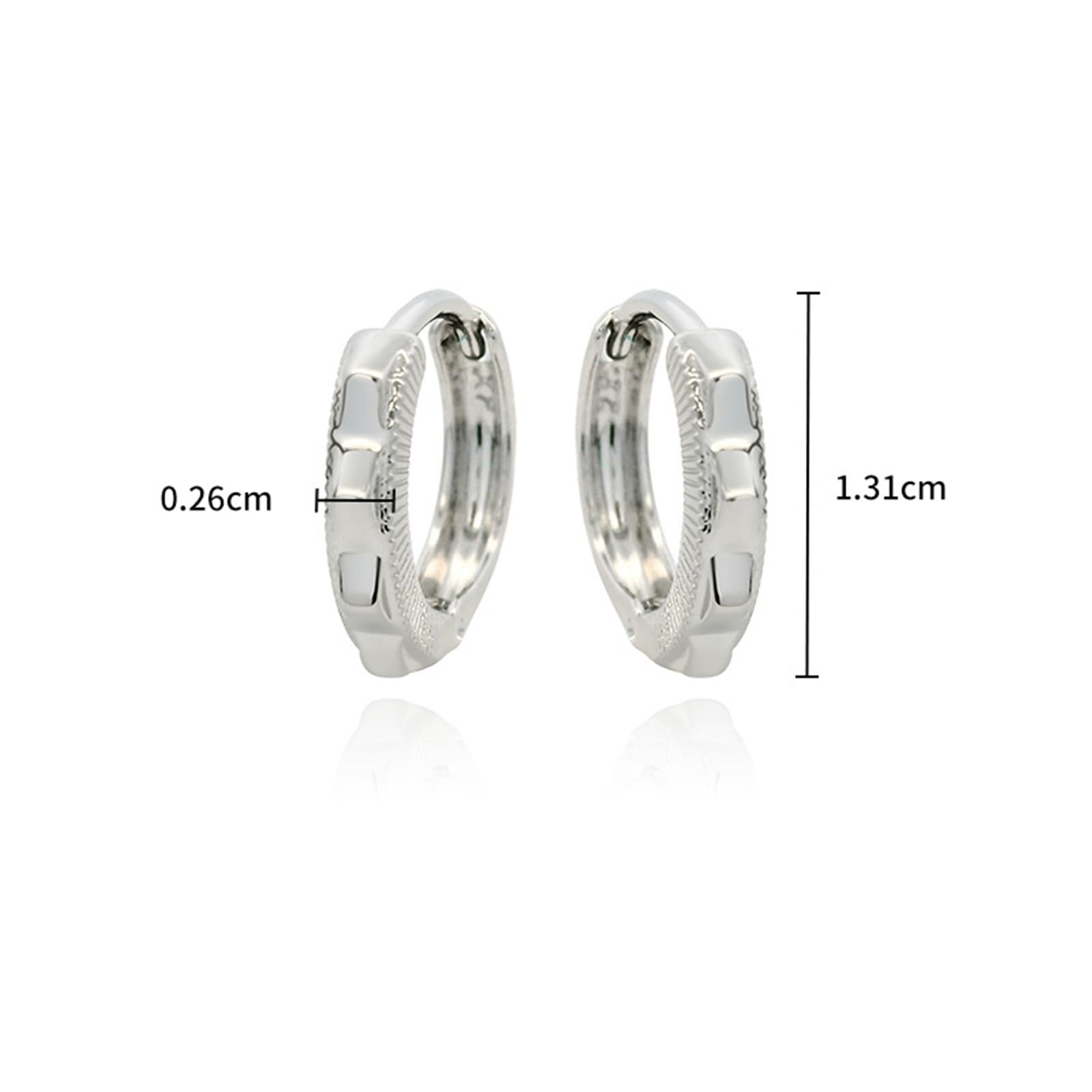 Prawdziwa biżuteria kolczyki 9K/14K/18K złoto/białe złoto/PT950, klasyczny Creole Hoop