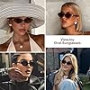 ViewJoy Retro Oval Sunglasses for Women Vintage 90s Y2K Trendy Designer Tortoise Sun Glasses #2