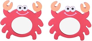 TOYANDONA 6 Pçs Eva Espelho Desenhos Animados Kidcraft Playset Educação Brinquedos Brinquedos De Caranguejo Para Bebês Crianças Playset Brinquedos De Banho Para Bebês Brinquedo De Banho