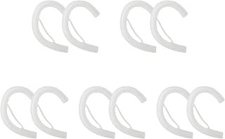 Keephifi Earphone Round Reinforced Headphones Sports Ear Hook Used for Headphones and Headsets with Straight Cable, Earhook Cable, or Mask (Clear*5)