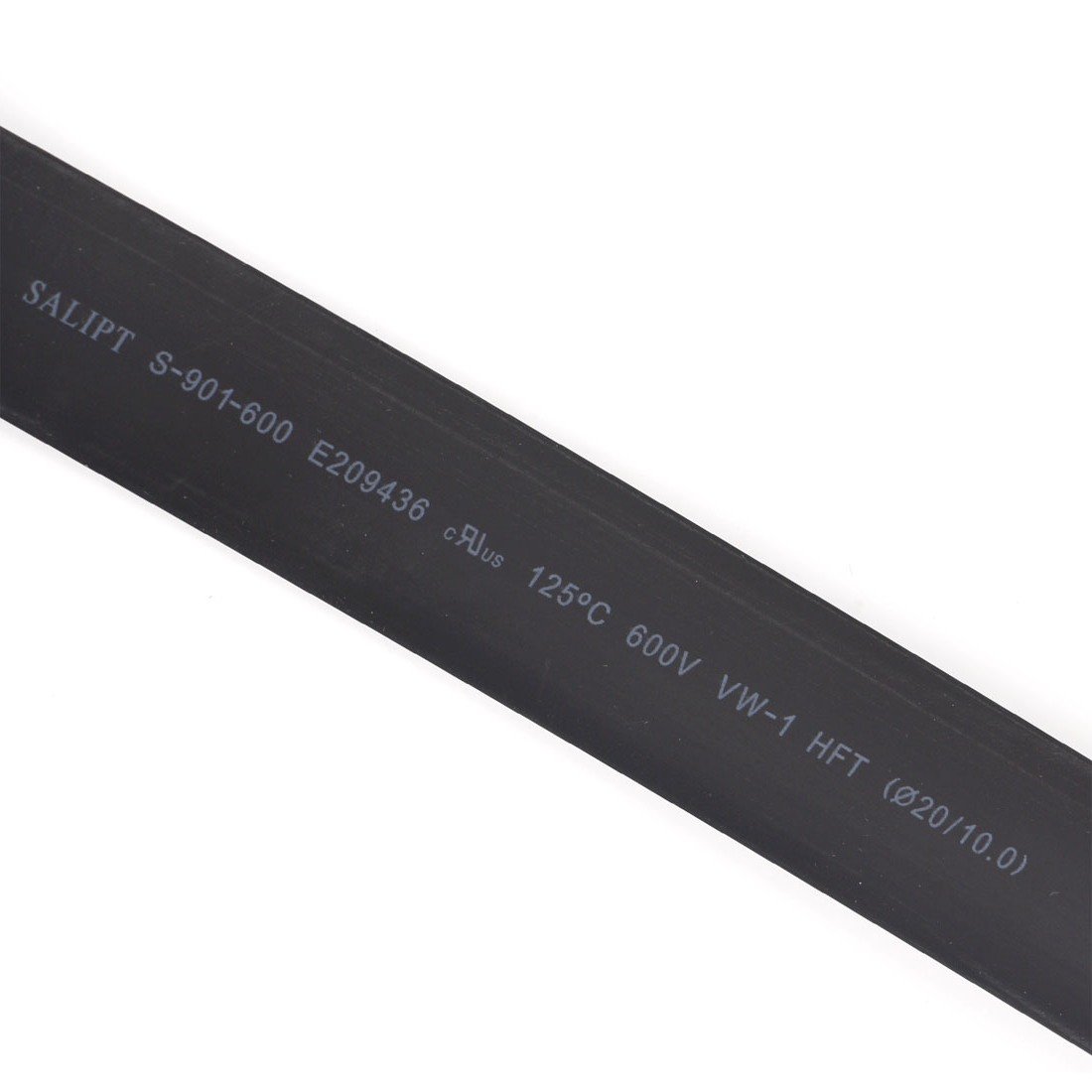 BaomainHeat Shrink Tube Shrinkage Ratio 2:1 20mm Dia 125℃ 600V UL&CUL 3 Meter Black
